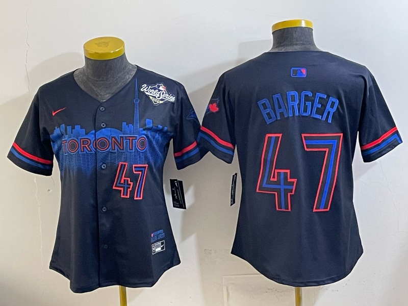 women 2026 Toronto Blue Jays #47 Barger Blue Game Nike MLB Jersey 0591201